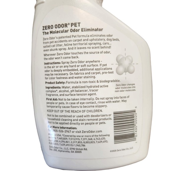 Zero Odor Pet Odor Eliminator Permanently Eliminate Air & Surface Odors 16 Fl Oz - Picture 3 of 4